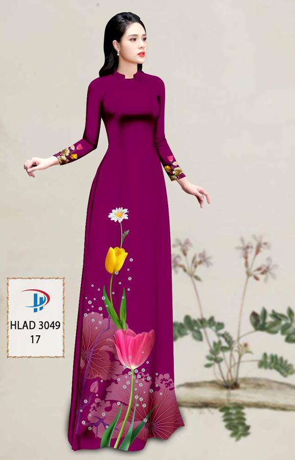Vải Áo Dài Hoa Tulip AD HLAD3049 21